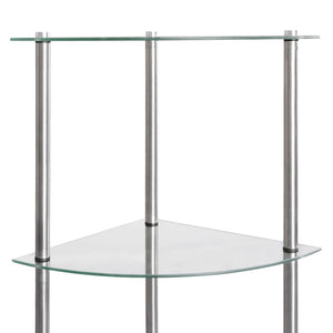 vidaXL 6-Tier Shelf Transparent 30x30x160 cm Tempered Glass