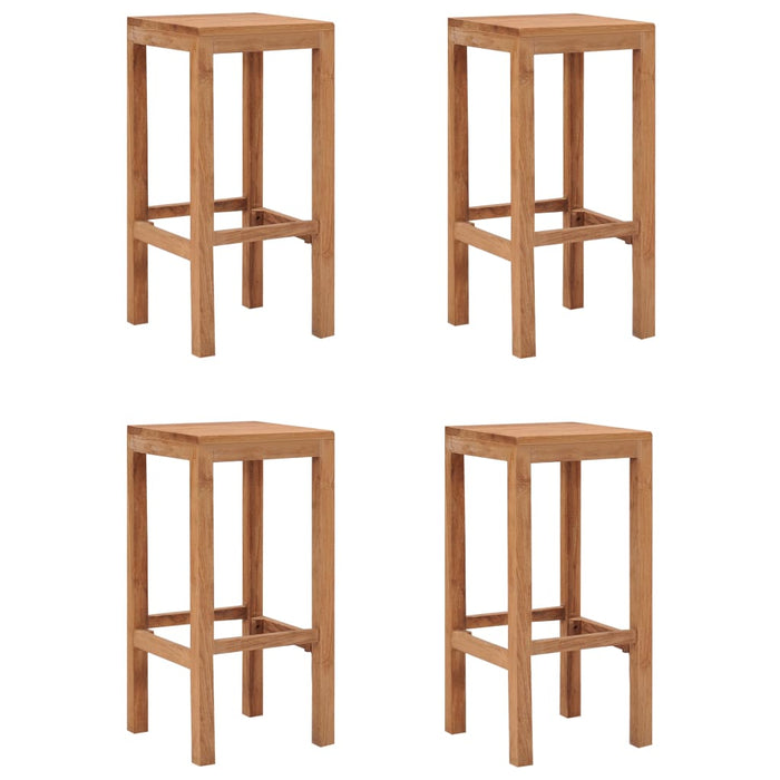 vidaXL Bar Stools 4 pcs Solid Teak Wood