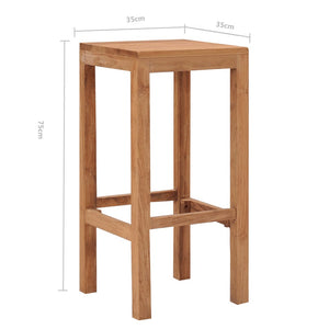 vidaXL Bar Stools 4 pcs Solid Teak Wood