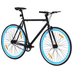 vidaXL Fixed Gear Bike Black and Blue 700c 51 cm