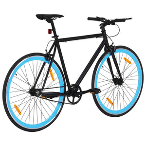 vidaXL Fixed Gear Bike Black and Blue 700c 51 cm