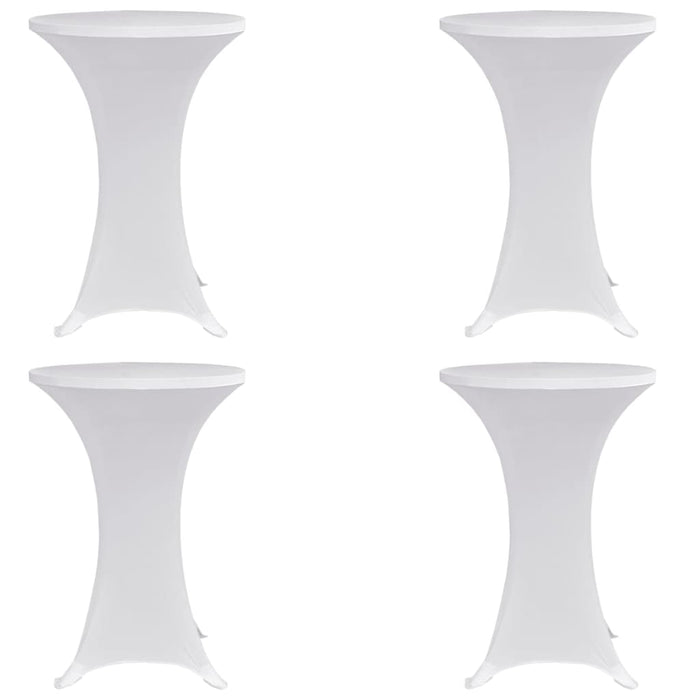 vidaXL Standing Table Cover Ø60 cm White Stretch 4 pcs