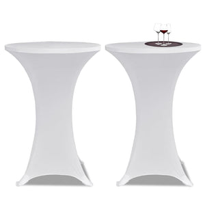 vidaXL Standing Table Cover Ø60 cm White Stretch 4 pcs