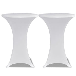 vidaXL Standing Table Cover Ø60 cm White Stretch 4 pcs