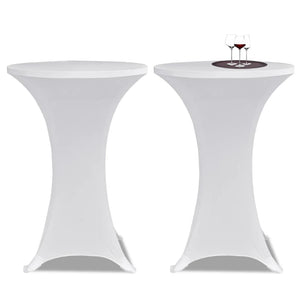 vidaXL Standing Table Cover Ø80 cm White Stretch 4 pcs