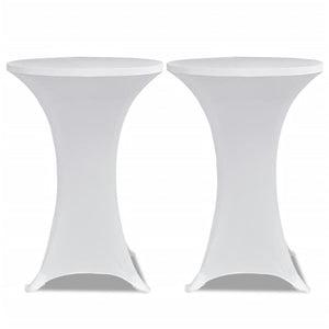 vidaXL Standing Table Cover Ø80 cm White Stretch 4 pcs