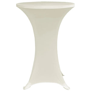 vidaXL Standing Table Cover Ø60 cm Cream Stretch 4 pcs