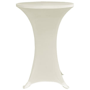 vidaXL Standing Table Cover Ø70 cm Cream Stretch 4 pcs