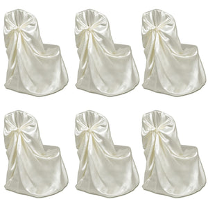 vidaXL Chair Cover for Wedding Banquet 12 pcs Cream