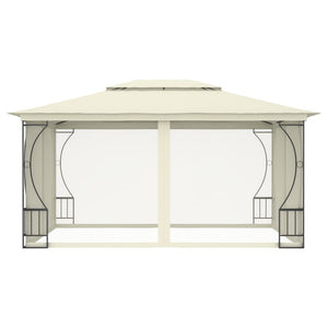 vidaXL Gazebo with Nets 300x400x265 cm Cream