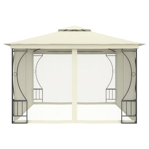 vidaXL Gazebo with Nets 300x400x265 cm Cream