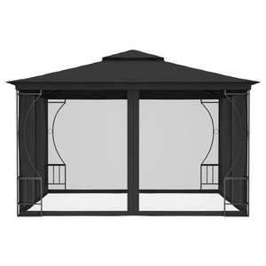 vidaXL Gazebo with Nets 300x300x265 cm Anthracite