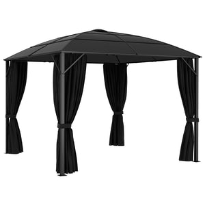 vidaXL Gazebo with Curtains 300x300x265 cm Anthracite