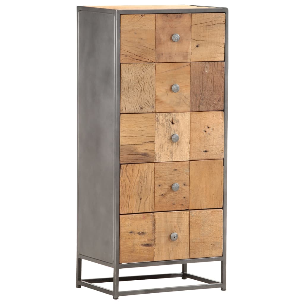 vidaXL Drawer Cabinet 45x30x100 cm Solid  Reclaimed Wood