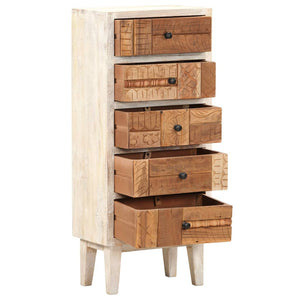 vidaXL Drawer Cabinet 45x30x105 cm Solid Reclaimed Wood