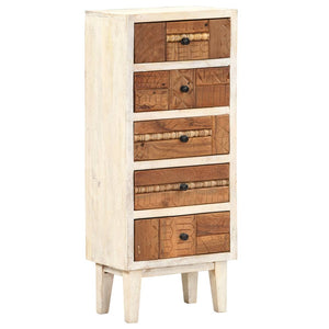 vidaXL Drawer Cabinet 45x30x105 cm Solid Reclaimed Wood