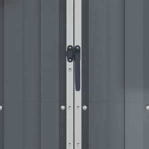 vidaXL Garden Shed Grey 116x45x175 cm Galvanised Steel