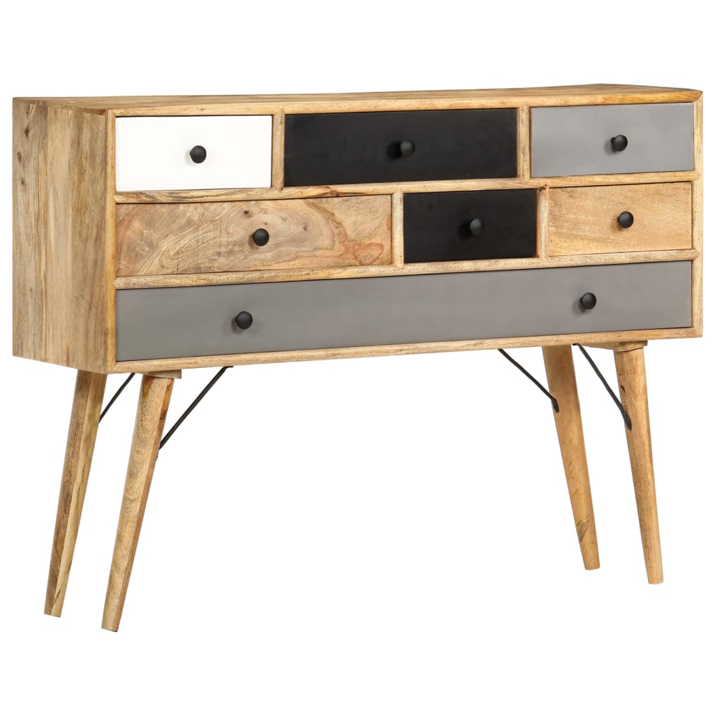 vidaXL Sideboard 110x30x82 cm Solid Mango Wood