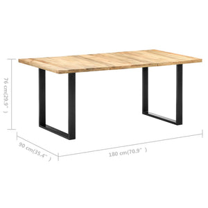 vidaXL Dining Table 180x90x76 cm Solid Mango Wood