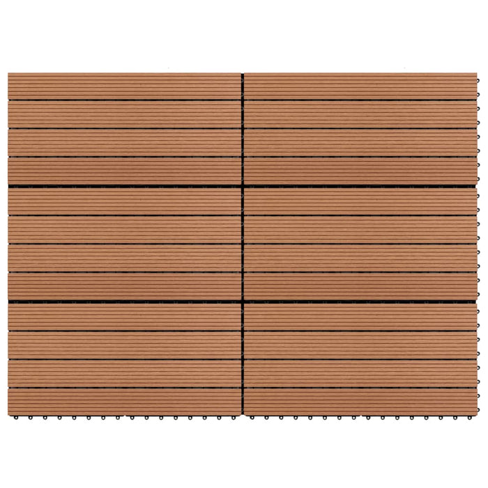 vidaXL WPC Tiles 60x30 cm 6 pcs 1m² Brown