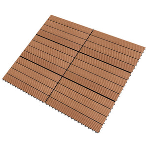 vidaXL WPC Tiles 60x30 cm 6 pcs 1m² Brown