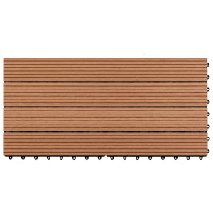 vidaXL WPC Tiles 60x30 cm 6 pcs 1m² Brown