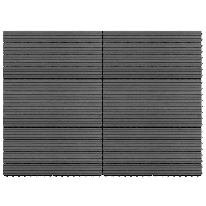 vidaXL WPC Tiles 60x30 cm 6 pcs 1m² Grey