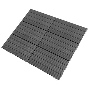 vidaXL WPC Tiles 60x30 cm 6 pcs 1m² Grey