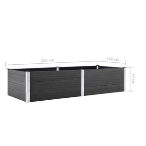 vidaXL Garden Raised Bed 250x100x54 cm WPC Grey