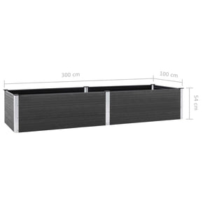 vidaXL Garden Raised Bed 300x100x54 cm WPC Grey