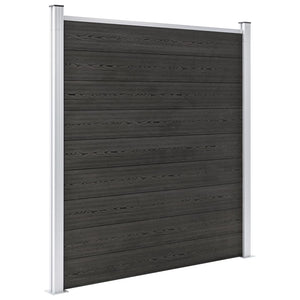 vidaXL Garden Fence WPC 180x186 cm Grey