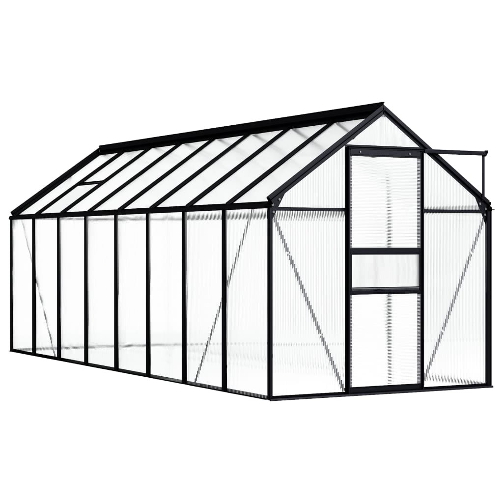 vidaXL Greenhouse Anthracite Aluminium 9.31 m²