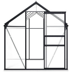 vidaXL Greenhouse with Base Frame Anthracite Aluminium 5.89 m²