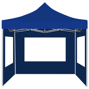 vidaXL Professional Folding Party Tent with Walls Aluminium 2x2 m Blue