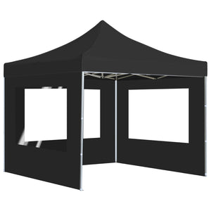 vidaXL Professional Folding Party Tent with Walls Aluminium 2x2 m Anthracite