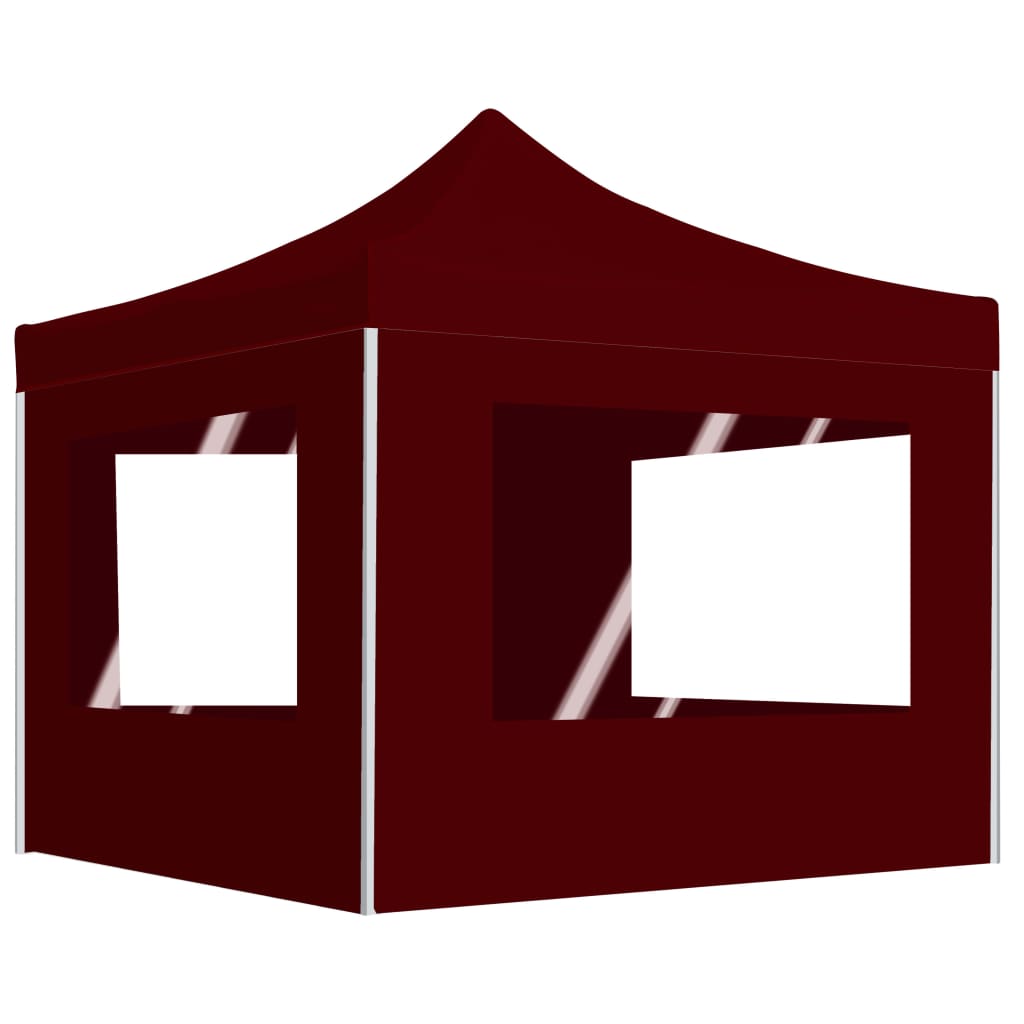 vidaXL Professional Folding Party Tent with Walls Aluminium 2x2 m Bordeaux