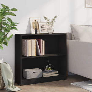 vidaXL Bookshelf Black 80x24x75 cm Engineered Wood