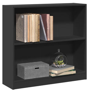 vidaXL Bookshelf Black 80x24x75 cm Engineered Wood