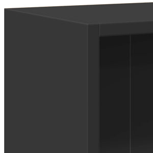 vidaXL Bookshelf Black 80x24x75 cm Engineered Wood