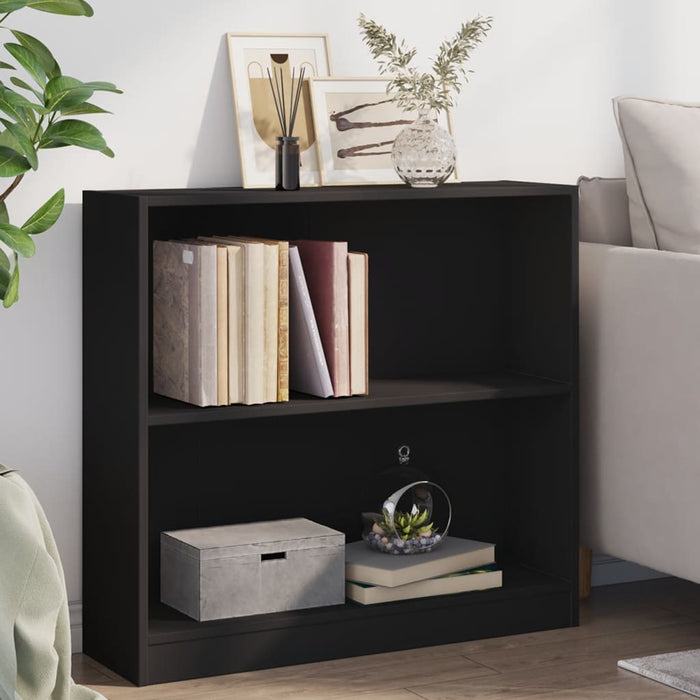 vidaXL Bookshelf Black 80x24x75 cm Engineered Wood