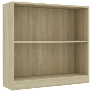 vidaXL Bookshelf Sonoma Oak 80x24x75 cm Engineered Wood