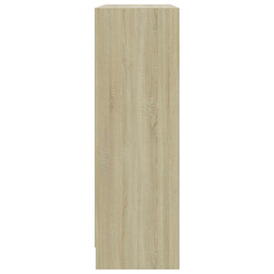 vidaXL Bookshelf Sonoma Oak 80x24x75 cm Engineered Wood