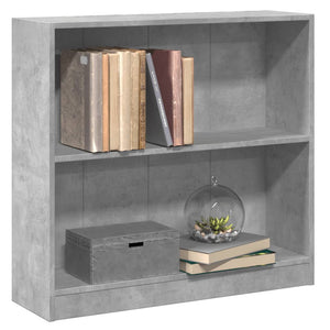 vidaXL Bookshelf Concrete Grey 80x24x75 cm Engineered Wood