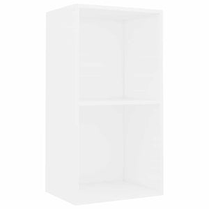 vidaXL 2-Tier Book Cabinet White 40x30x76.5 cm Engineered Wood