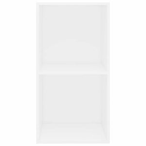 vidaXL 2-Tier Book Cabinet White 40x30x76.5 cm Engineered Wood