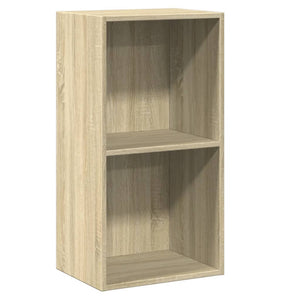 vidaXL 2-Tier Book Cabinet Sonoma Oak 40x30x76.5 cm Engineered Wood