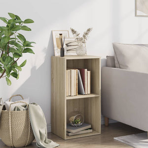 vidaXL 2-Tier Book Cabinet Sonoma Oak 40x30x76.5 cm Engineered Wood