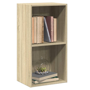 vidaXL 2-Tier Book Cabinet Sonoma Oak 40x30x76.5 cm Engineered Wood