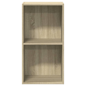 vidaXL 2-Tier Book Cabinet Sonoma Oak 40x30x76.5 cm Engineered Wood