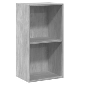 vidaXL 2-Tier Book Cabinet Concrete Grey 40x30x76.5 cm Engineered Wood